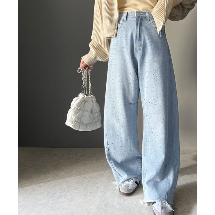 オーロラストーン付き!甘辛のバランスが今年らしい。ヴィンテージライクカーブデニム… | Classical Elf  | 詳細画像14 