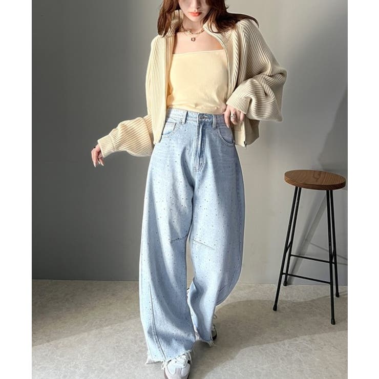 オーロラストーン付き!甘辛のバランスが今年らしい。ヴィンテージライクカーブデニム… | Classical Elf  | 詳細画像15 