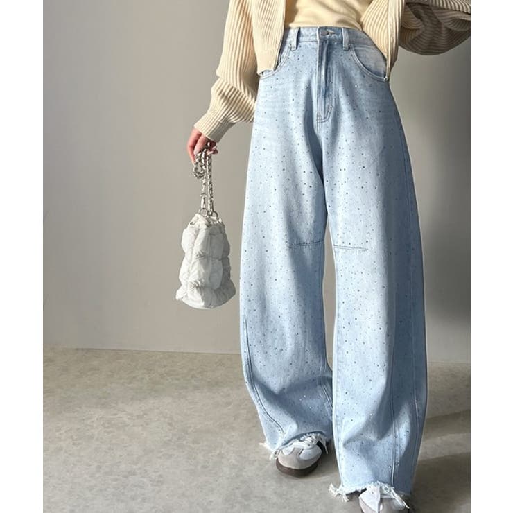 オーロラストーン付き!甘辛のバランスが今年らしい。ヴィンテージライクカーブデニム… | Classical Elf  | 詳細画像16 