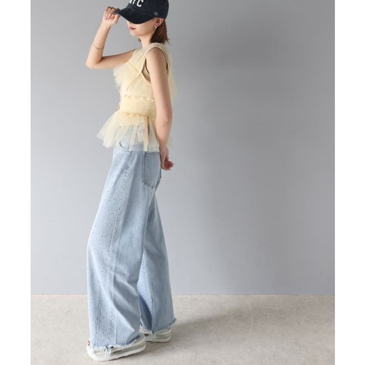 オーロラストーン付き!甘辛のバランスが今年らしい。ヴィンテージライクカーブデニム… | Classical Elf  | 詳細画像20 