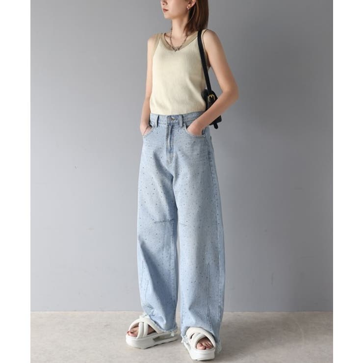 オーロラストーン付き!甘辛のバランスが今年らしい。ヴィンテージライクカーブデニム… | Classical Elf  | 詳細画像21 