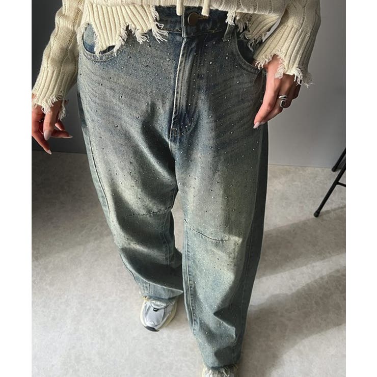 オーロラストーン付き!甘辛のバランスが今年らしい。ヴィンテージライクカーブデニム… | Classical Elf  | 詳細画像25 