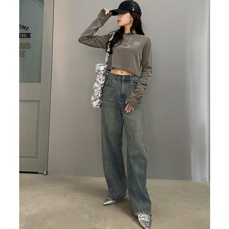 オーロラストーン付き!甘辛のバランスが今年らしい。ヴィンテージライクカーブデニム… | Classical Elf  | 詳細画像26 