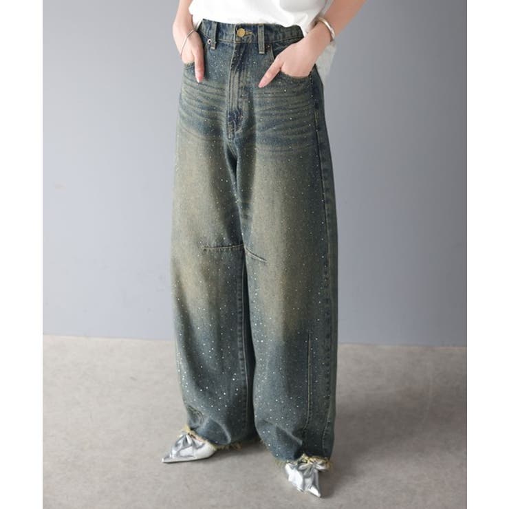 オーロラストーン付き!甘辛のバランスが今年らしい。ヴィンテージライクカーブデニム… | Classical Elf  | 詳細画像28 