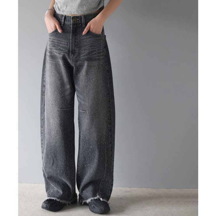 オーロラストーン付き!甘辛のバランスが今年らしい。ヴィンテージライクカーブデニム… | Classical Elf  | 詳細画像4 