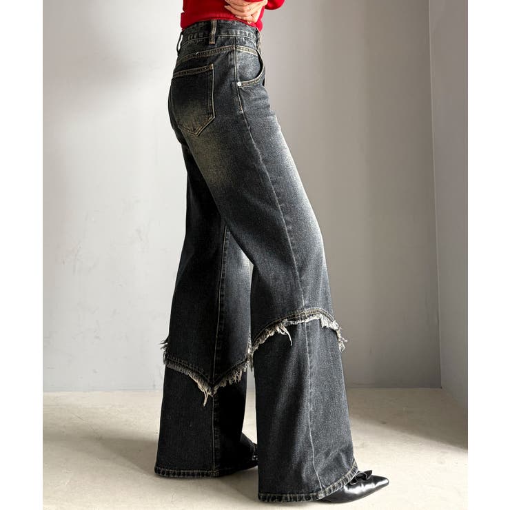 【mily bilet】ヴィンテージライクな脚盛れデニム♪ウエスタンライクフリン… | Classical Elf  | 詳細画像8 