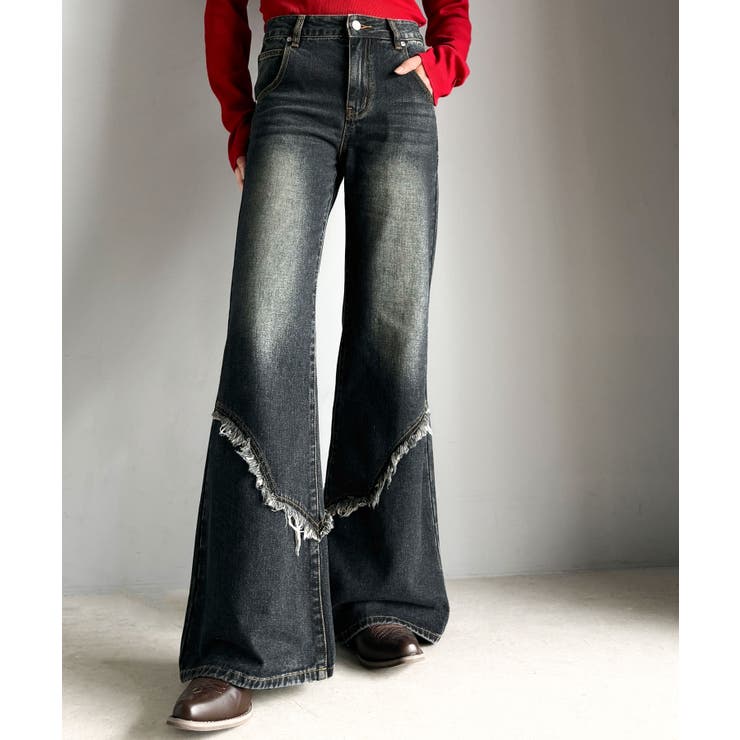 【mily bilet】ヴィンテージライクな脚盛れデニム♪ウエスタンライクフリン… | Classical Elf  | 詳細画像6 