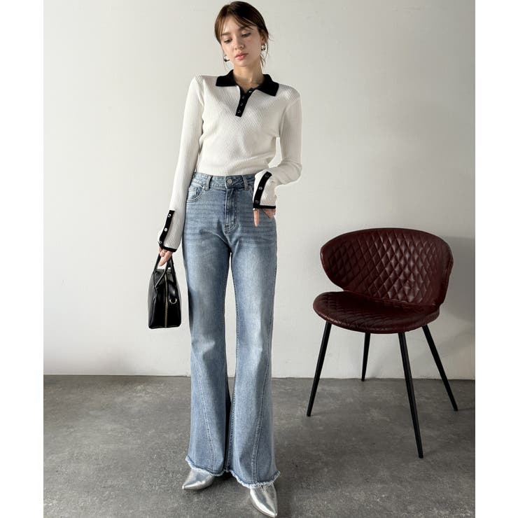 【mily bilet】きゅんと恋する後ろ姿。バックリボン美脚ストレッチフレアデ… | Classical Elf  | 詳細画像12 