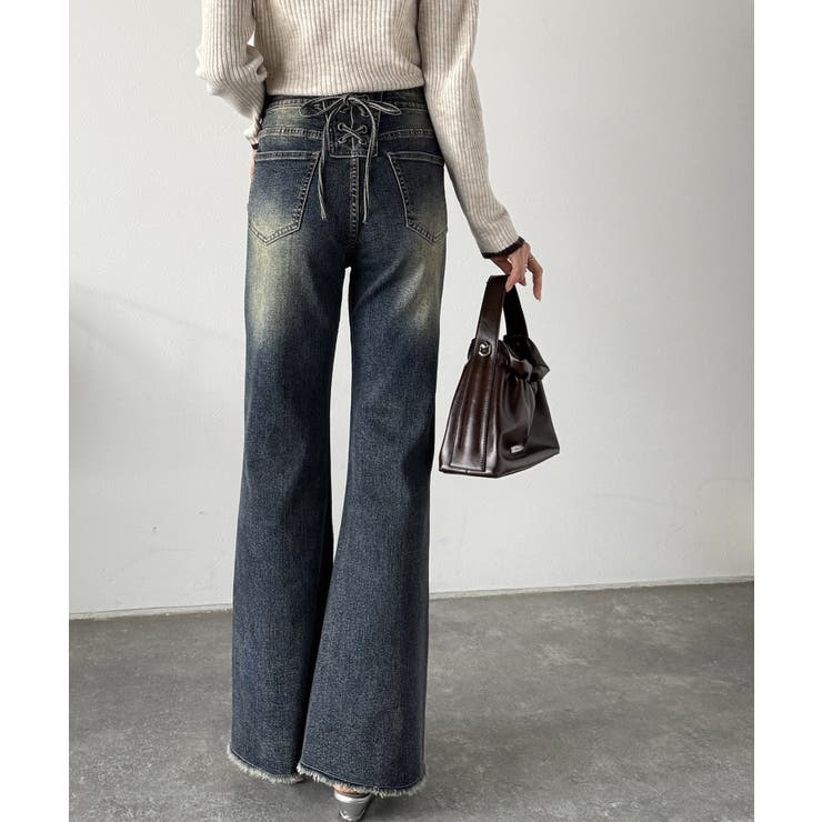 オーバーダイ | 【mily bilet】きゅんと恋する後ろ姿。バックリボン美脚ストレッチフレアデ… | Classical Elf 