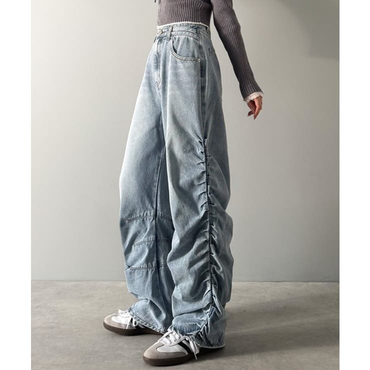 「あのデニム、超かわいい…！」街で振り返られるトレンドデザイン。サイドギャザーウ… | Classical Elf  | 詳細画像7 