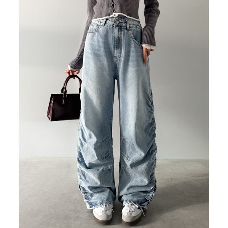 「あのデニム、超かわいい…！」街で振り返られるトレンドデザイン。サイドギャザーウ… | Classical Elf  | 詳細画像8 