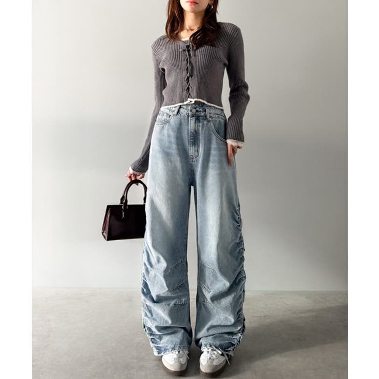 「あのデニム、超かわいい…！」街で振り返られるトレンドデザイン。サイドギャザーウ… | Classical Elf  | 詳細画像9 