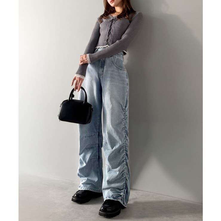 「あのデニム、超かわいい…！」街で振り返られるトレンドデザイン。サイドギャザーウ… | Classical Elf  | 詳細画像10 