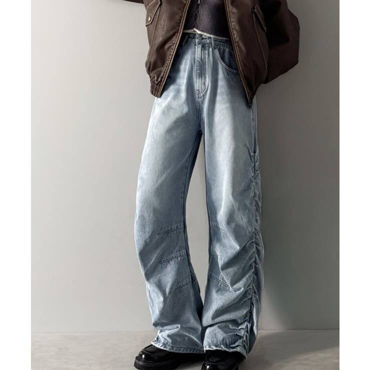 「あのデニム、超かわいい…！」街で振り返られるトレンドデザイン。サイドギャザーウ… | Classical Elf  | 詳細画像15 