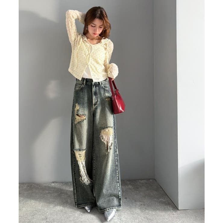 【mily bilet】ラフに可愛く、ちょっと大胆。ダメージレースデニムパンツ（… | Classical Elf  | 詳細画像33 