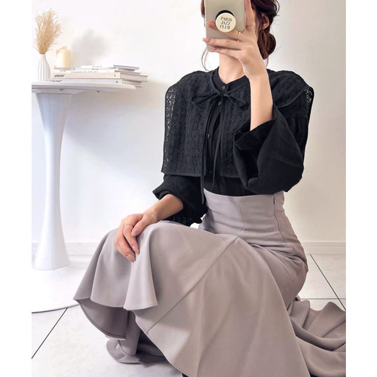 取り外し可能なビッグレース衿3wayキャンディスリーブブラウス | Classical Elf  | 詳細画像17 