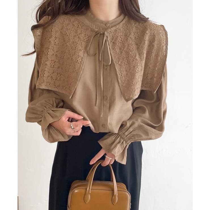 取り外し可能なビッグレース衿3wayキャンディスリーブブラウス | Classical Elf  | 詳細画像18 