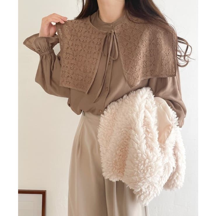 取り外し可能なビッグレース衿3wayキャンディスリーブブラウス | Classical Elf  | 詳細画像20 