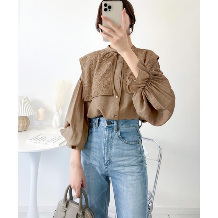 取り外し可能なビッグレース衿3wayキャンディスリーブブラウス | Classical Elf  | 詳細画像23 