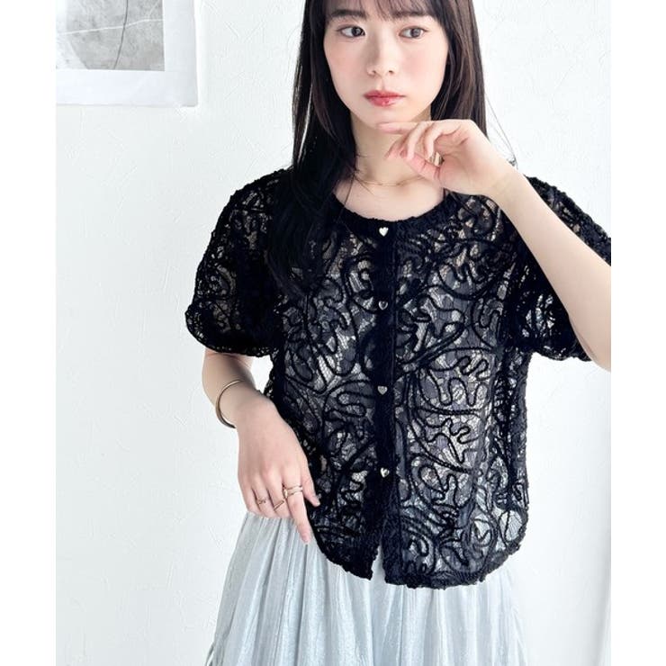 上品な花柄レーストップス♡ 上品な花柄レーストップス（Tシャツ/カットソー）｜Sawa a la