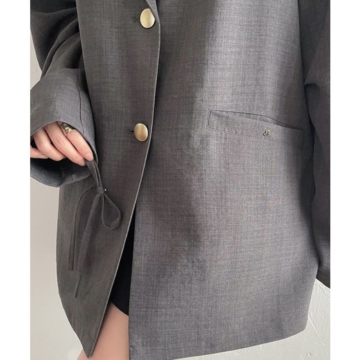 軽やかで大人可愛い。リネンライクリボンストラップ付きテーラージャケット | Classical Elf  | 詳細画像20