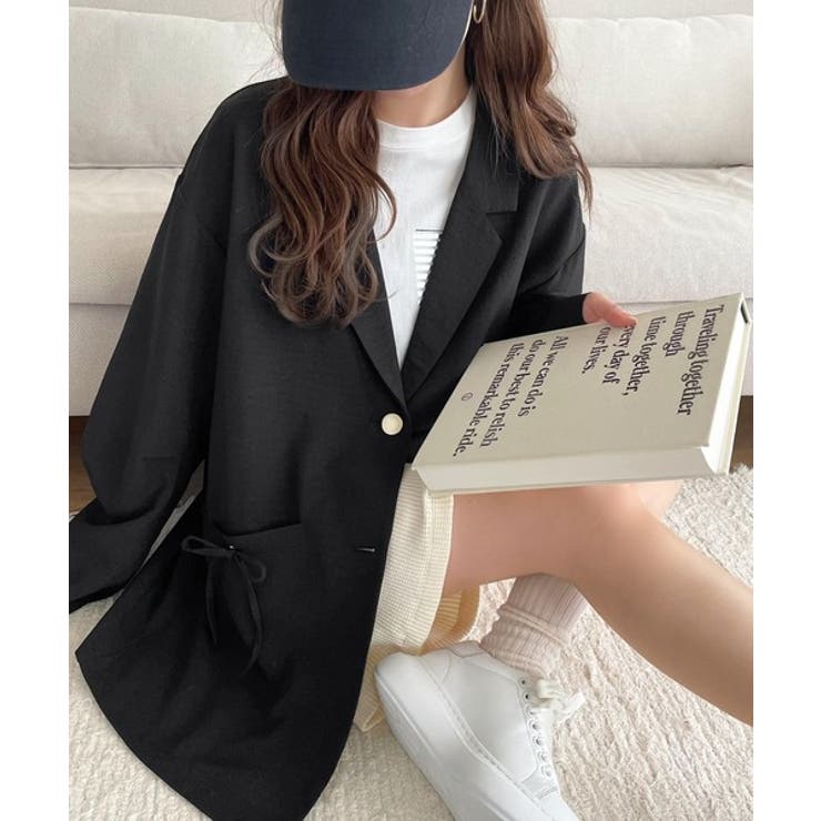 軽やかで大人可愛い。リネンライクリボンストラップ付きテーラー