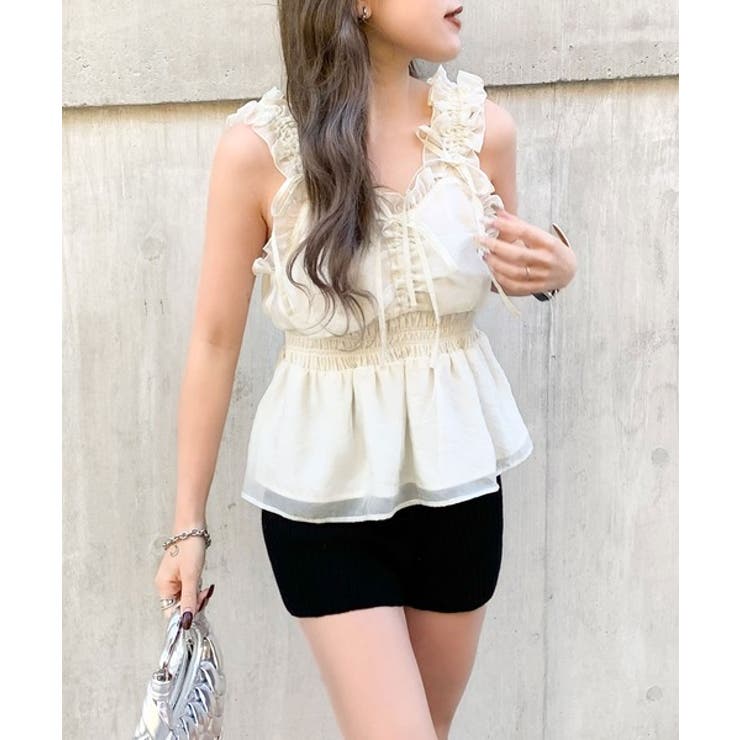 【mily bilet】愛され大人フェミニン。リボン使いフリルオーガンジービスチ… | Classical Elf  | 詳細画像7 