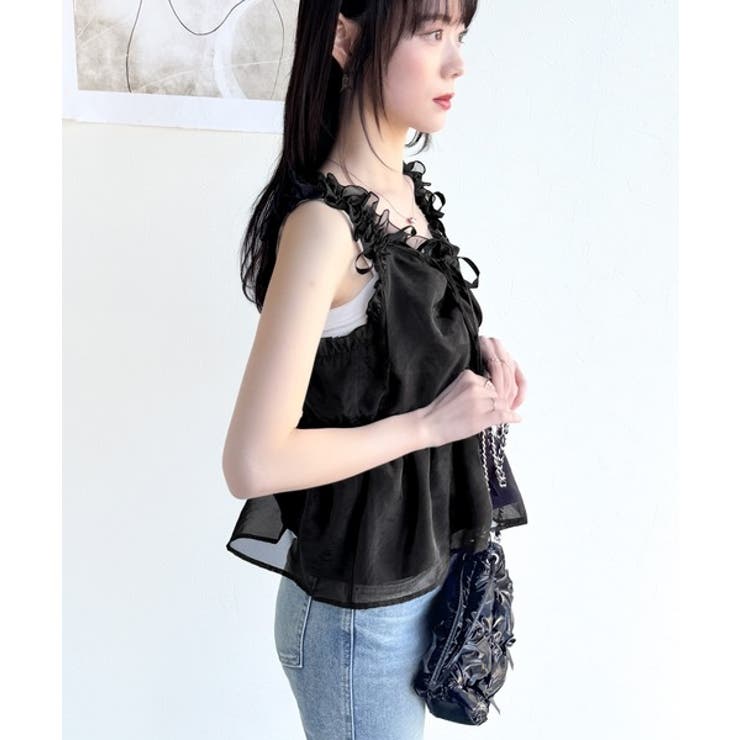 【mily bilet】愛され大人フェミニン。リボン使いフリルオーガンジービスチ… | Classical Elf  | 詳細画像14 