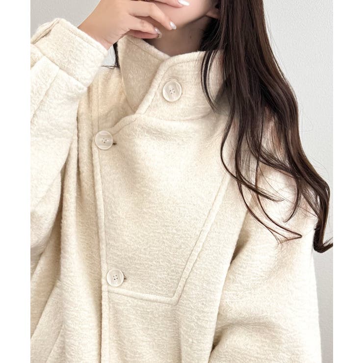 mily bilet】コクーンで魅せる。ウールライクリングニットスタンド