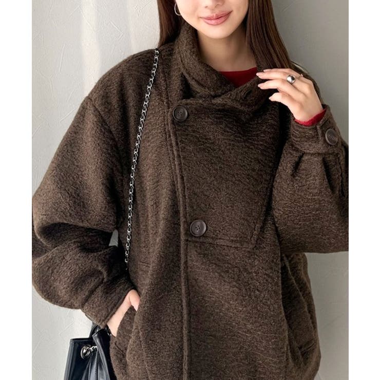 mily bilet】コクーンで魅せる。ウールライクリングニットスタンド