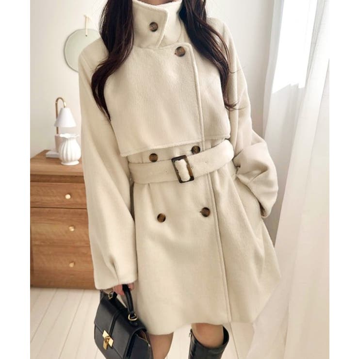 アイボリー | 【mily bilet】どの角度から見てもかわいく冬のスタイルを格上げ。フェザー… | Classical Elf 