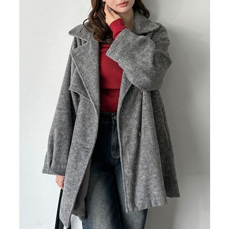 グレー | 【mily bilet】どの角度から見てもかわいく冬のスタイルを格上げ。フェザー… | Classical Elf 