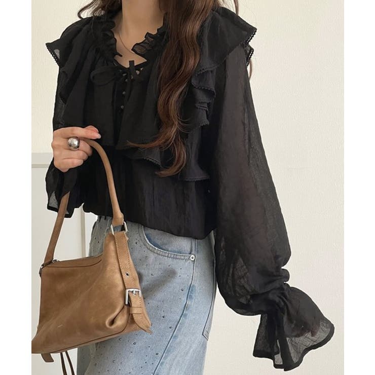 ふんわりシルエットが魅せる、上品フェミニンスタイル。前後2WAYピコレース使いフ… | Classical Elf  | 詳細画像7 