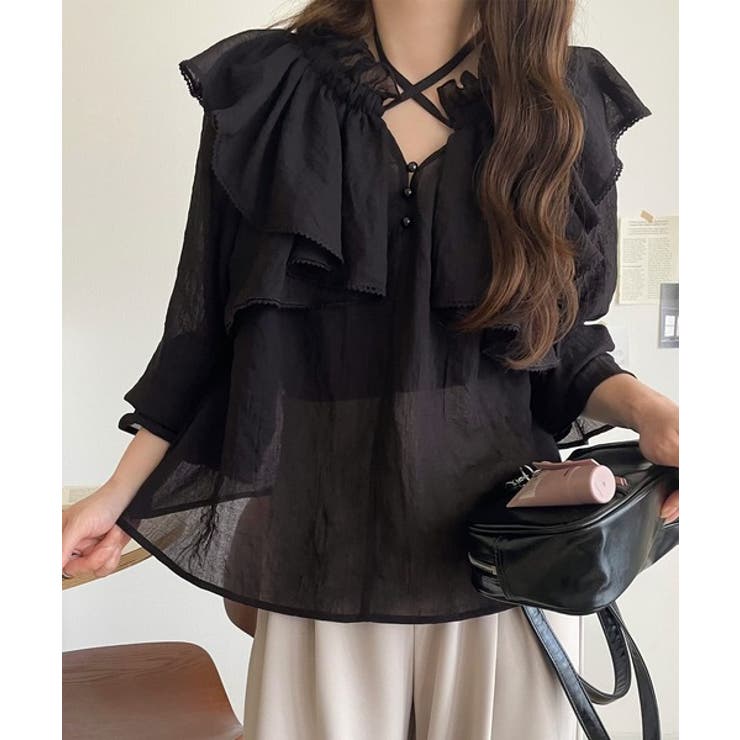 ふんわりシルエットが魅せる、上品フェミニンスタイル。前後2WAYピコレース使いフ… | Classical Elf  | 詳細画像10 