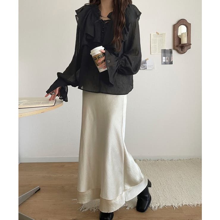 ふんわりシルエットが魅せる、上品フェミニンスタイル。前後2WAYピコレース使いフ… | Classical Elf  | 詳細画像11 