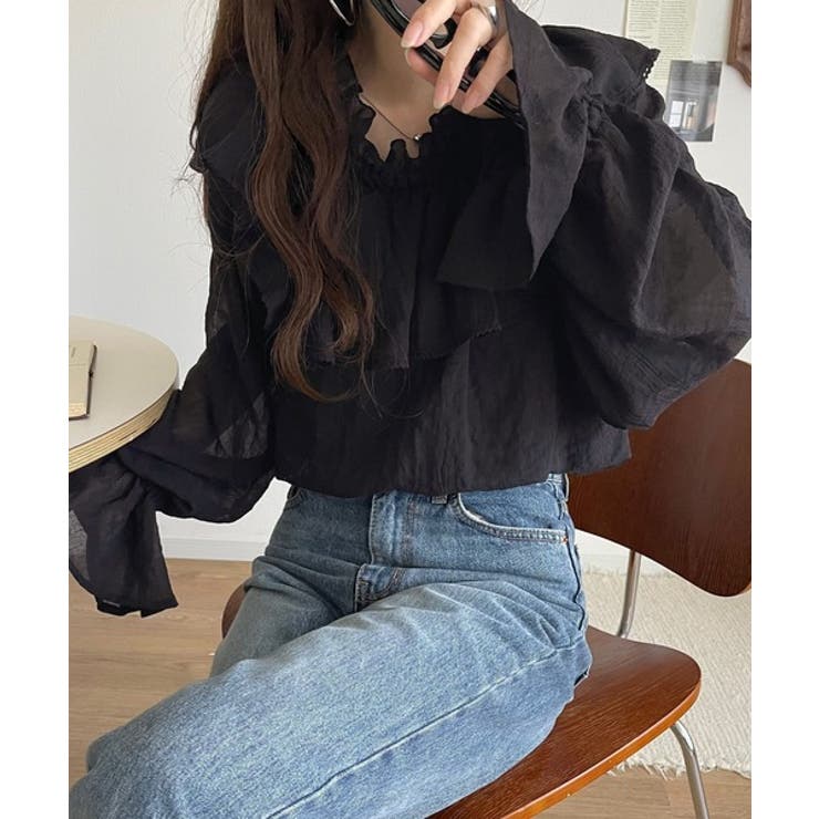 ふんわりシルエットが魅せる、上品フェミニンスタイル。前後2WAYピコレース使いフ… | Classical Elf  | 詳細画像13 