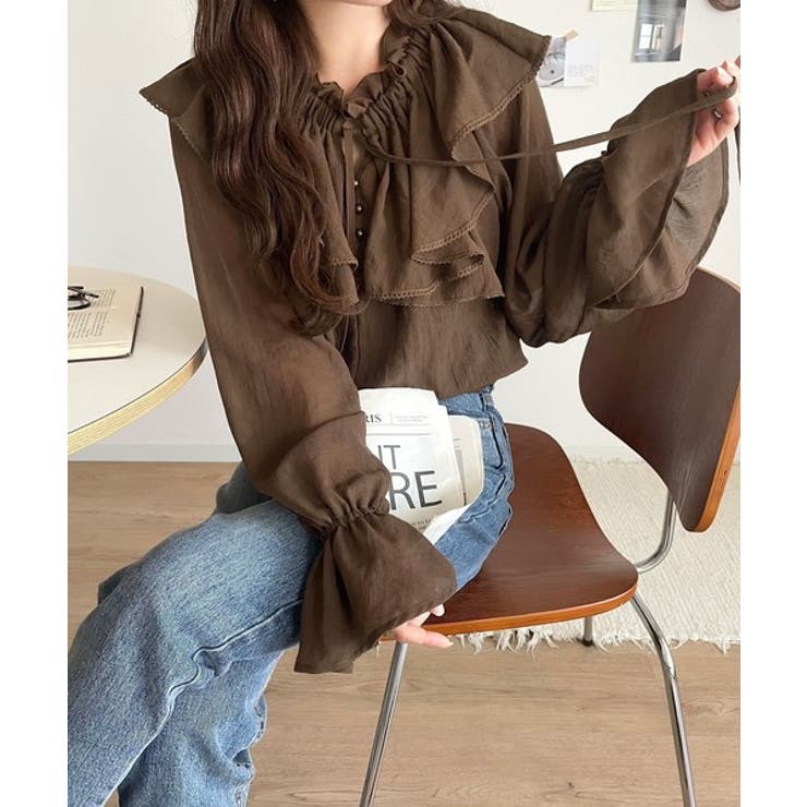 ふんわりシルエットが魅せる、上品フェミニンスタイル。前後2WAYピコレース使いフ… | Classical Elf  | 詳細画像15 