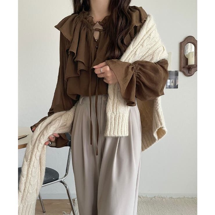 ふんわりシルエットが魅せる、上品フェミニンスタイル。前後2WAYピコレース使いフ… | Classical Elf  | 詳細画像19 