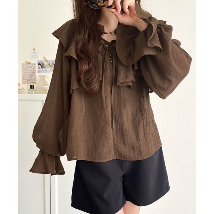 ふんわりシルエットが魅せる、上品フェミニンスタイル。前後2WAYピコレース使いフ… | Classical Elf  | 詳細画像23 