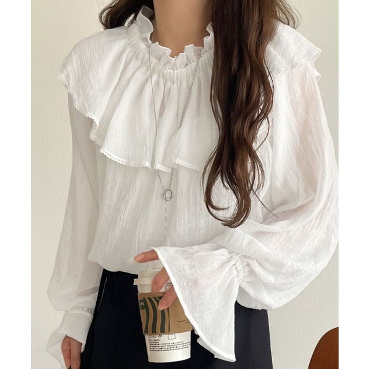 ふんわりシルエットが魅せる、上品フェミニンスタイル。前後2WAYピコレース使いフ… | Classical Elf  | 詳細画像24 