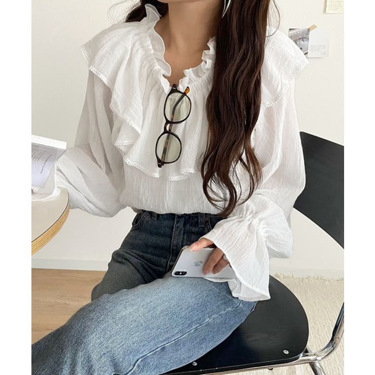 ふんわりシルエットが魅せる、上品フェミニンスタイル。前後2WAYピコレース使いフ… | Classical Elf  | 詳細画像1 