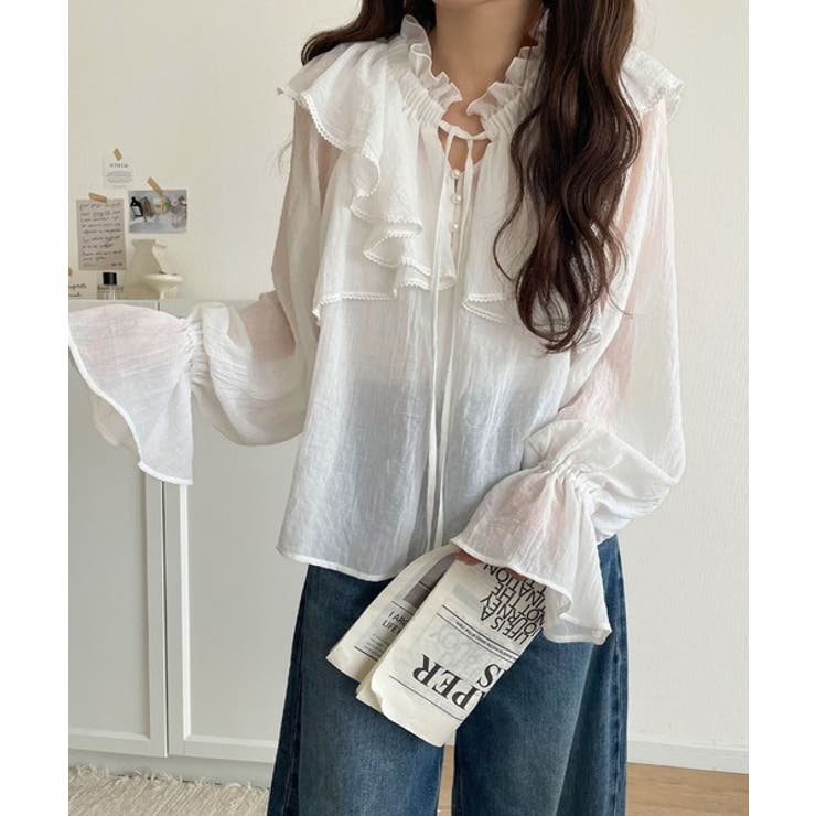 ふんわりシルエットが魅せる、上品フェミニンスタイル。前後2WAYピコレース使いフ… | Classical Elf  | 詳細画像3 