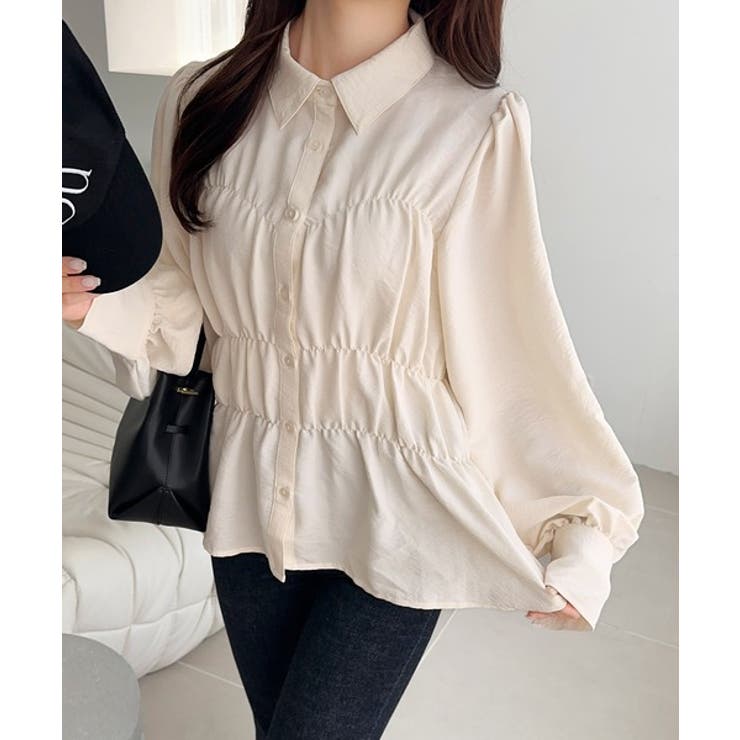 【mily bilet】一枚で、主役級◎。ビスチェ見えパフスリーブペプラム裾シャ… | Classical Elf  | 詳細画像7 