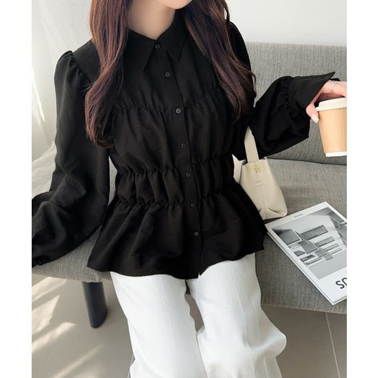 【mily bilet】一枚で、主役級◎。ビスチェ見えパフスリーブペプラム裾シャ… | Classical Elf  | 詳細画像9 