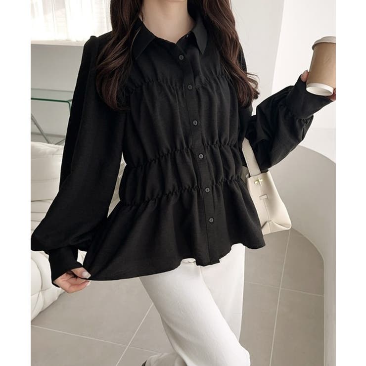 【mily bilet】一枚で、主役級◎。ビスチェ見えパフスリーブペプラム裾シャ… | Classical Elf  | 詳細画像11 