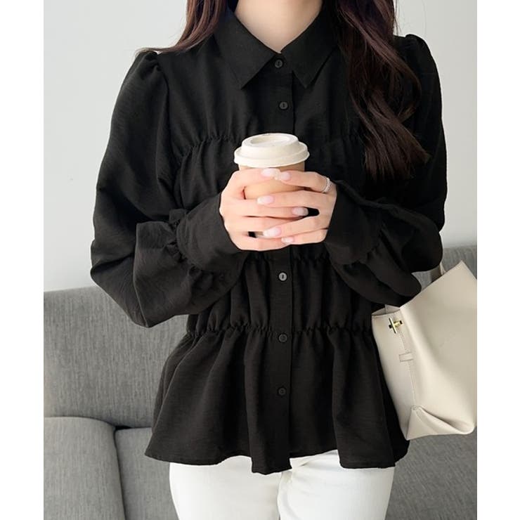 【mily bilet】一枚で、主役級◎。ビスチェ見えパフスリーブペプラム裾シャ… | Classical Elf  | 詳細画像15 