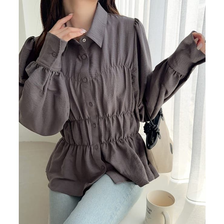 【mily bilet】一枚で、主役級◎。ビスチェ見えパフスリーブペプラム裾シャ… | Classical Elf  | 詳細画像17 