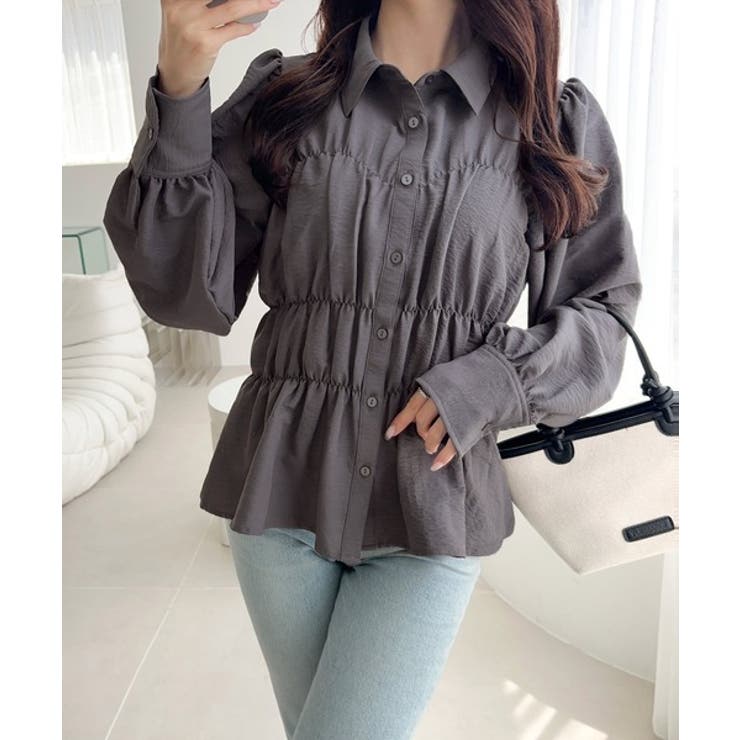 【mily bilet】一枚で、主役級◎。ビスチェ見えパフスリーブペプラム裾シャ… | Classical Elf  | 詳細画像18 