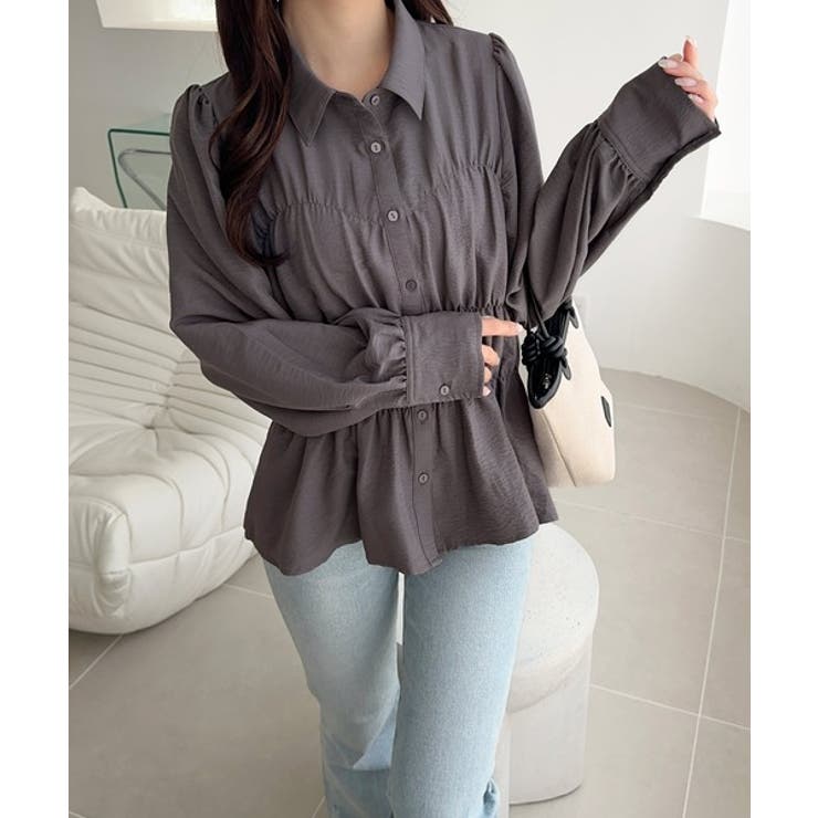 【mily bilet】一枚で、主役級◎。ビスチェ見えパフスリーブペプラム裾シャ… | Classical Elf  | 詳細画像22 