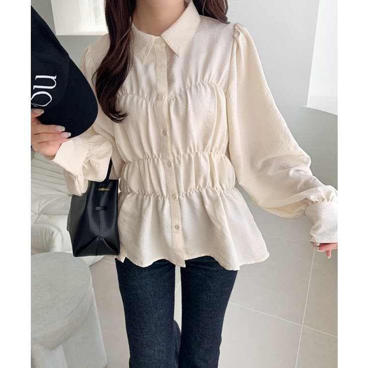 【mily bilet】一枚で、主役級◎。ビスチェ見えパフスリーブペプラム裾シャ… | Classical Elf  | 詳細画像6 